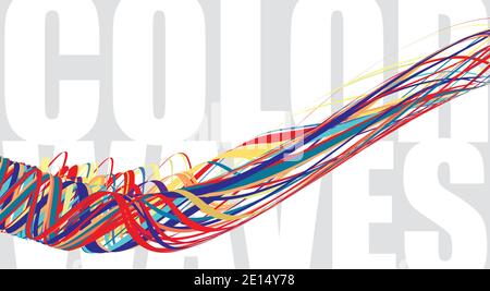 Abstract colorful wave. Vector graphic pattern Stock Vector