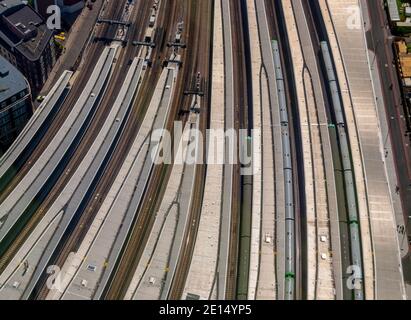 Looking down from The shard on Waterloo station Stock Photo