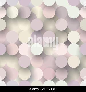 Vector seamless pattern with flat circles and shadows Stock Vector