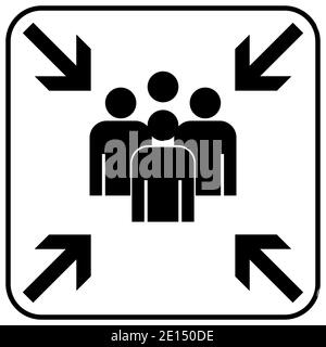 Assembly point sign symbole Stock Vector