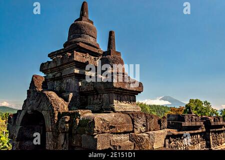 Borobudur, Mahayana Buddhist temple in Central Java, Indonesia. Stock Photo