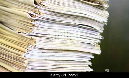 Stack Of Documents On The Table In The Office Stock Photo