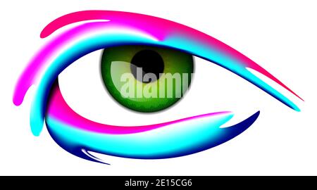 Vector eye in gradient style Stock Vector