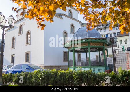 Mosque with fountain in front Sadrvan Stock Photo
