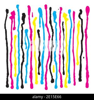 CMYK paint dripping Stock Photo - Alamy