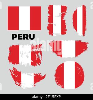 Happy independence day of Peru greeting background.  Stock Vector
