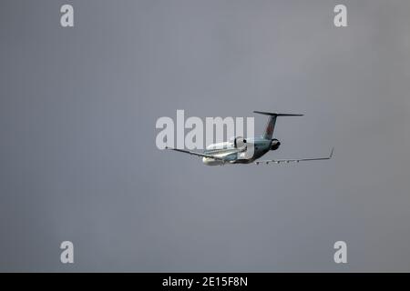 Montreal, Quebec/ Canada - 11/29/2020 : Air Canada Express CRJ 200 taking off from Montreals Intl. Airport. Stock Photo