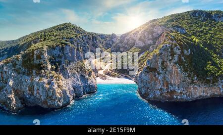 The beach Vithouri in Evia island, Greece Stock Photo