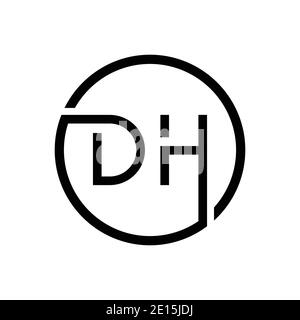 Initial DH Letter Logo With Creative Modern Business Typography Vector ...
