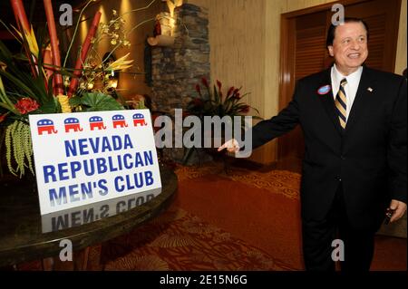 Victor Chaltiel, a French successful businessman in the pharmaceutical industry, is running for Mayor of Las Vegas. He invested more than $1.4 million of his own money to run the campaign. Las Vegas, Nevada, USA, April 4, 2011. Photo by Lionel Hahn/ABACAPRESS.COM Stock Photo