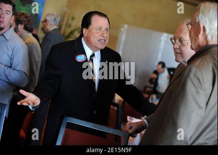 Victor Chaltiel, a French successful businessman in the pharmaceutical industry, is running for Mayor of Las Vegas. He invested more than $1.4 million of his own money to run the campaign. Las Vegas, Nevada, USA, April 4, 2011. Photo by Lionel Hahn/ABACAPRESS.COM Stock Photo