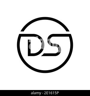 Initial DS Letter Logo Creative Typography Vector Template. Creative Circle Letter DS Logo Design Stock Vector