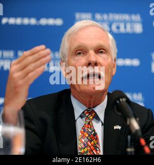 Turner Enterprises CEO and CNN founder Ted Turner speaks at a National ...