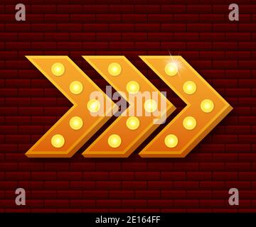 Retro lightbox billboard vintage frame. Lightbox with customizable. Classic banner for your projects or advertising. Stock Vector