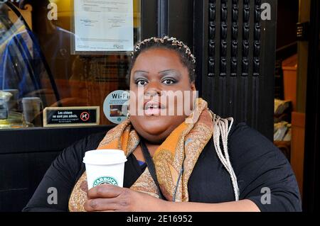 EXCLUSIVE - US Singer Diva Avari poses for our photographer at Africa n°1 Radio in Paris, France on April 29, 2011. Photo by Thierry Plessis/ABACAPRESS.COM Stock Photo