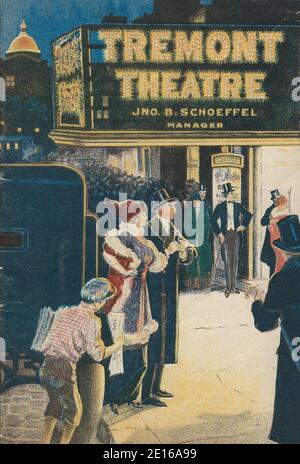Tremont Theatre Program, Boston, 1915 Stock Photo