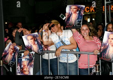 Fans waiting for Jennifer Lopez album release party for 'Love?', held at the Hard Rock Cafe in Hollywood, Los Angeles, CA, USA on May 3rd, 2011. Photo by Tonya Wise/ABACAPRESS.COM Stock Photo