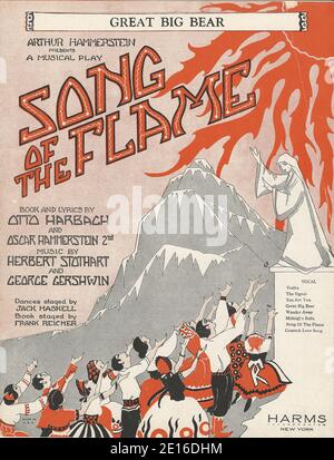 'Song of the Flame' 1925 Musical Sheet Music Cover Stock Photo