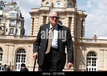 Roland Dumas is pictured during a day dedicated to the 30th Anniversary of late France president Francois Mitterrand's election, at the Senate, in Paris, France, on may 06, 2011. Photo by Stephane Lemouton/ABACAPRESS.COM Stock Photo