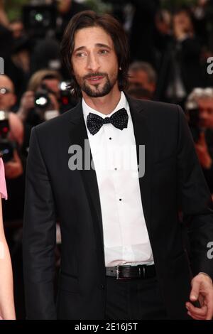 Actor Adrien Brody arriving for the Opening Ceremony of the 64th Cannes International Film Festival and the screening of Woody Allen's latest film 'Midnight in Paris' presented out of competition, in Cannes, France on May 11, 2011. Photo by Olivier Vigerie/ABACAPRESS.COM Stock Photo