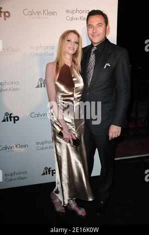 Model Lara Stone and her husband David Walliams attending the Calvin Klein party during the 64th Cannes Film Festival in Cannes, France on May 12, 2011. Photo by Giancarlo Gorassini/ABACAPRESS.COM Stock Photo