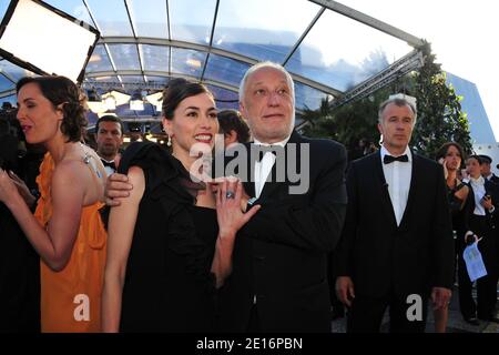 Olivia Ruiz and Francois Berleand arriving for the screening of 'The Artist' presented in competition in the Feature Films section as part of the 64th Cannes International Film Festival, at the Palais des Festivals in Cannes, southern France on May 15, 2011. Photo by Hahn-Nebinger-Genin/ABACAPRESS.COM Stock Photo