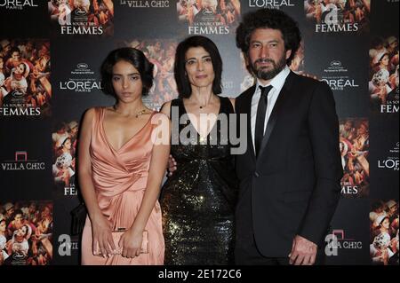 Hafsia Herzi, Hiam Abbass and director Radu Mihaileanu attending 'La Source Des Femmes' party during the 64th Cannes Film Festival at the Villa Chic in Cannes, France on May 21, 2011. Photo by Giancarlo Gorassini/ABACAPRESS.COM Stock Photo