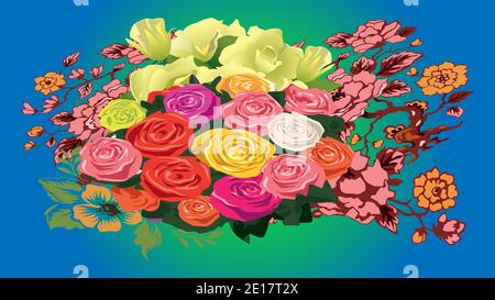 flower bucket icon Stock Vector