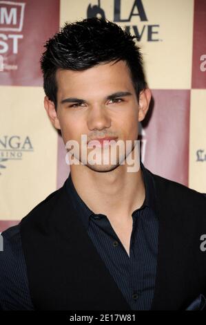 Taylor Lautner arrives at the screening of 'A Better Life' at the Los Angeles Film Festival in Los Angeles, CA, USA on June 21, 2011. Photo by Lionel Hahn/ABACAPRESS.COM Stock Photo