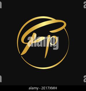 FP letter Type Logo Design vector Template. Abstract Letter FP logo ...