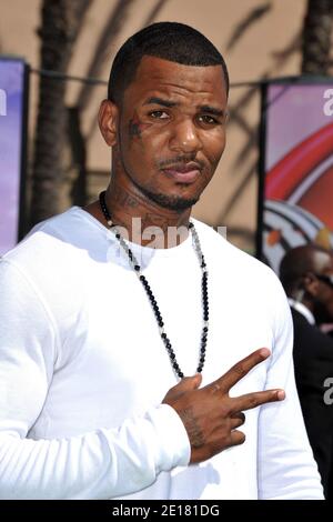 Jayceon Terrell Taylor, aka The Game, arrives at the 2011 BET Awards held at the Shrine Auditorium in Los Angeles, CA, USA on June 26, 2011. Photo By Lionel Hahn/ABACAPRESS.COM Stock Photo