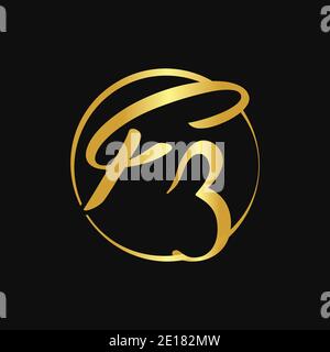 Initial FZ Script Letter Type Logo Design With Modern Typography Vector ...