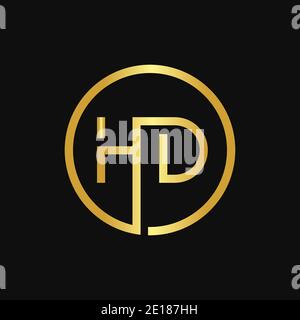 HD Logo Design Vector Template. Initial Circle Letter HD Vector Illustration Stock Vector