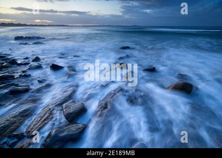 Grey afternoon on the Noosa National Park coastline, Queensland. Stock Photo