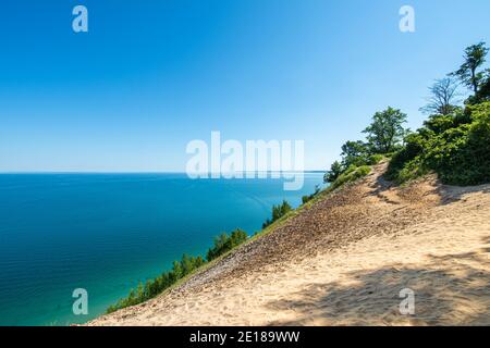 Discovering Michigan and exploring the stunning Sleeping Bear Dunes National Park Stock Photo