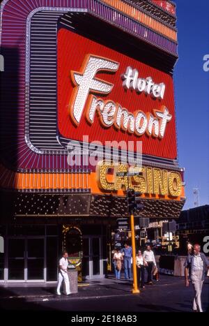 Hotel Fremont on Fremont Street in Las Vegas, Nevada Stock Photo