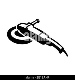 silhouette of car detailer polisher machine vector image isolated Stock Vector