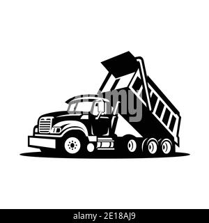 bold dump truck tipper vector image isolated Stock Vector