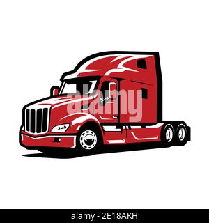 Semi truck 18 wheeler side view Stock Vector Image & Art - Alamy