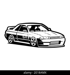 japanese sport car vector image isolated Stock Vector