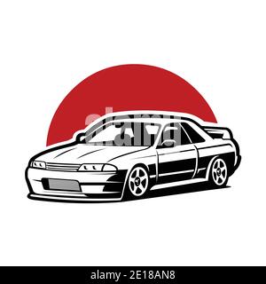 japanese sport car vector image isolated Stock Vector