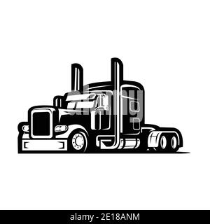 18 wheeler side view drawing
