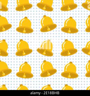 yellow bell seamless pattern vector illustration Stock Vector