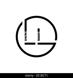 Initial Circle LL letter Logo Design vector Template. Abstract Letter LL logo Design Stock Vector