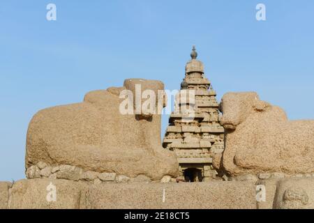 The shore temple in Mahabalipuram, India. Stock Photo