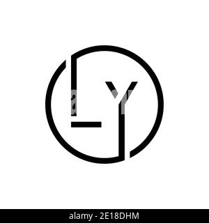 Initial Circle LY letter Logo Design vector Template. Abstract Letter LY logo Design Stock Vector