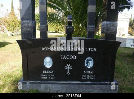 Los Angeles, California, USA 4th January 2021 A general view of atmosphere of romanian film director Mihai Iacob's Grave in Garden of Legends at Hollywood Forever Cemetery on January 4, 2021 in Los Angeles, California, USA. Photo by Barry King/Alamy Stock Photo Stock Photo