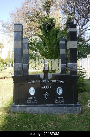 Los Angeles, California, USA 4th January 2021 A general view of atmosphere of romanian film director Mihai Iacob's Grave in Garden of Legends at Hollywood Forever Cemetery on January 4, 2021 in Los Angeles, California, USA. Photo by Barry King/Alamy Stock Photo Stock Photo