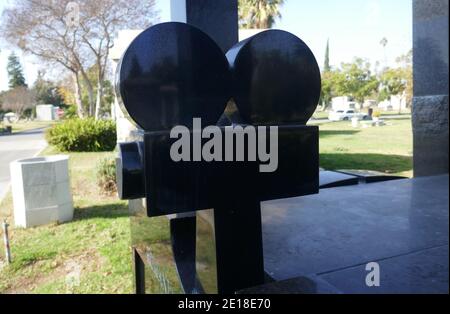 Los Angeles, California, USA 4th January 2021 A general view of atmosphere of romanian film director Mihai Iacob's Grave in Garden of Legends at Hollywood Forever Cemetery on January 4, 2021 in Los Angeles, California, USA. Photo by Barry King/Alamy Stock Photo Stock Photo