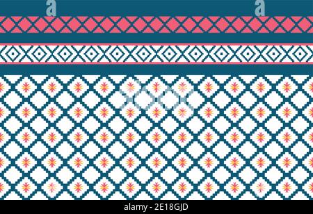 Geometric pattern traditional design for fabric, wrapping, batik, fabric, sarong, carpet, wallpaper, clothing, background vector illustration Stock Vector